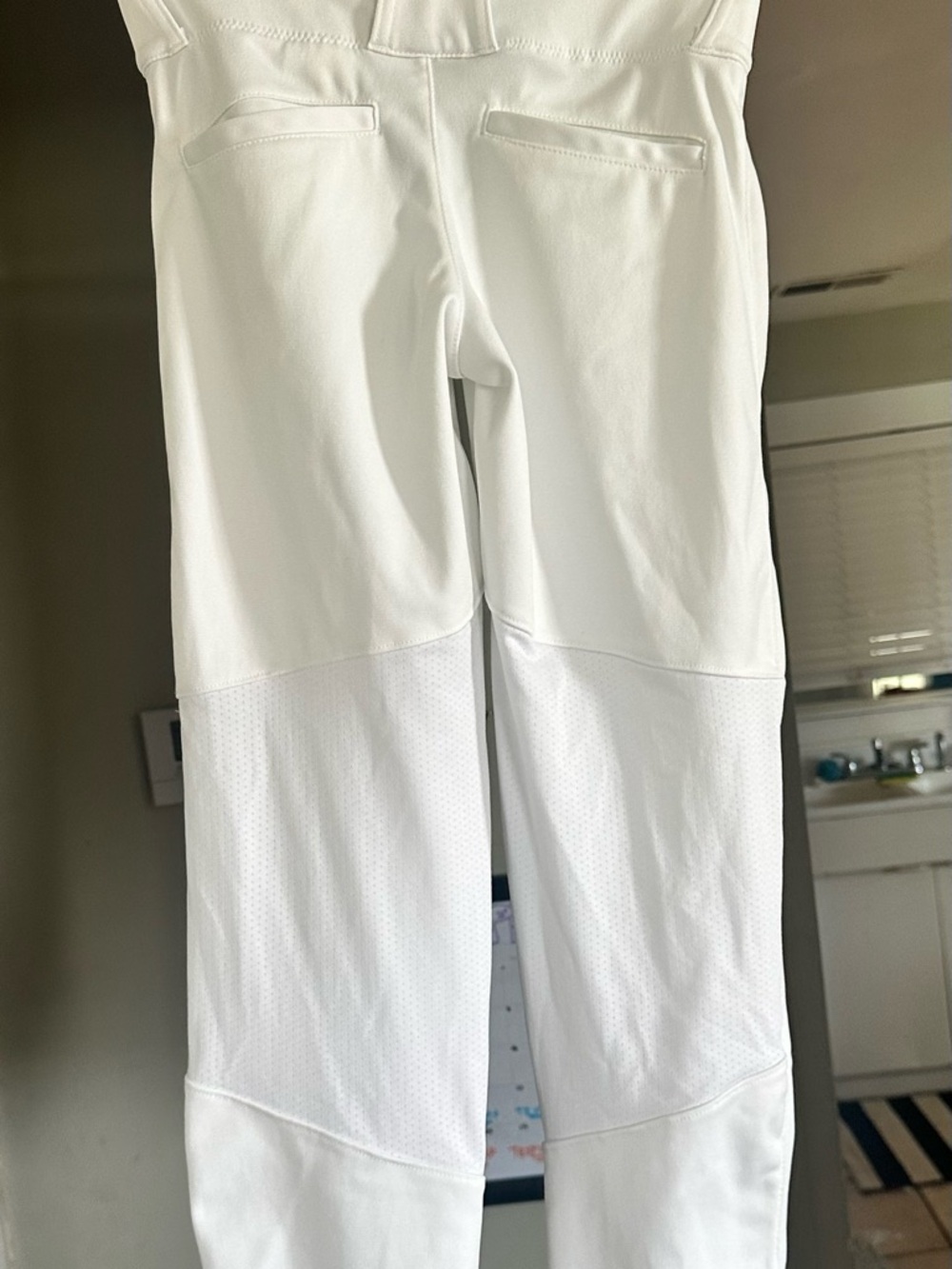 Nike White Team Engineered Baseball Pants with Black Logo - Picture 2 of 3